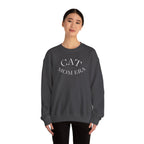 Printify cat mom sweatshirt with cute feline print, cozy pullover for cat lovers and feline parents, Christmas pet gift top