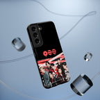 K-Pop BTS Bangtan phone case with fanmade concert design, impact-resistant Printify phone cover featuring BTS band photo.