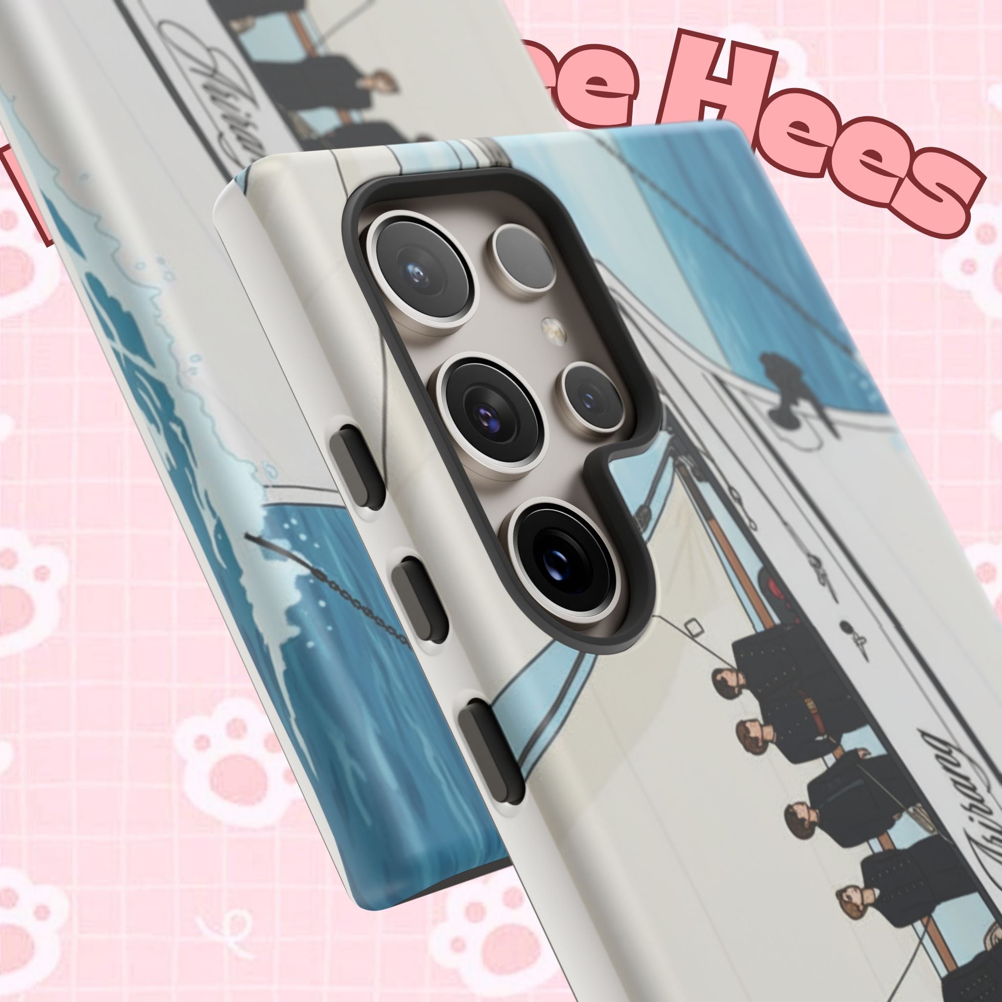 Printify BTS Swim phone case for iPhone 17 and Samsung, featuring Bangtan logo and concert-inspired design.