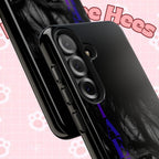 Dark Bangtan BTS phone case featuring Kim Taehyung design for iPhone and Samsung, printed by Printify.