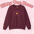 Funny Cat Cozy Pullover Sweatshirt | Cat Illustration, Cozy Vibes, Christmas 2025 gift, pet lovers - Kitty TeeHees