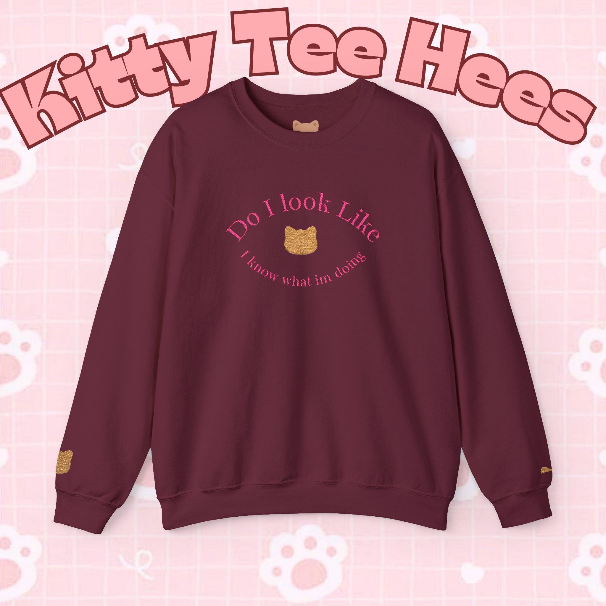 Funny Cat Cozy Pullover Sweatshirt | Cat Illustration, Cozy Vibes, Christmas 2025 gift, pet lovers - Kitty TeeHees