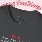 Arirang2026 BTS concert T-shirt featuring band photo, K-pop merch, Bangtan Boys shirt, printed by Printify, casual fit.