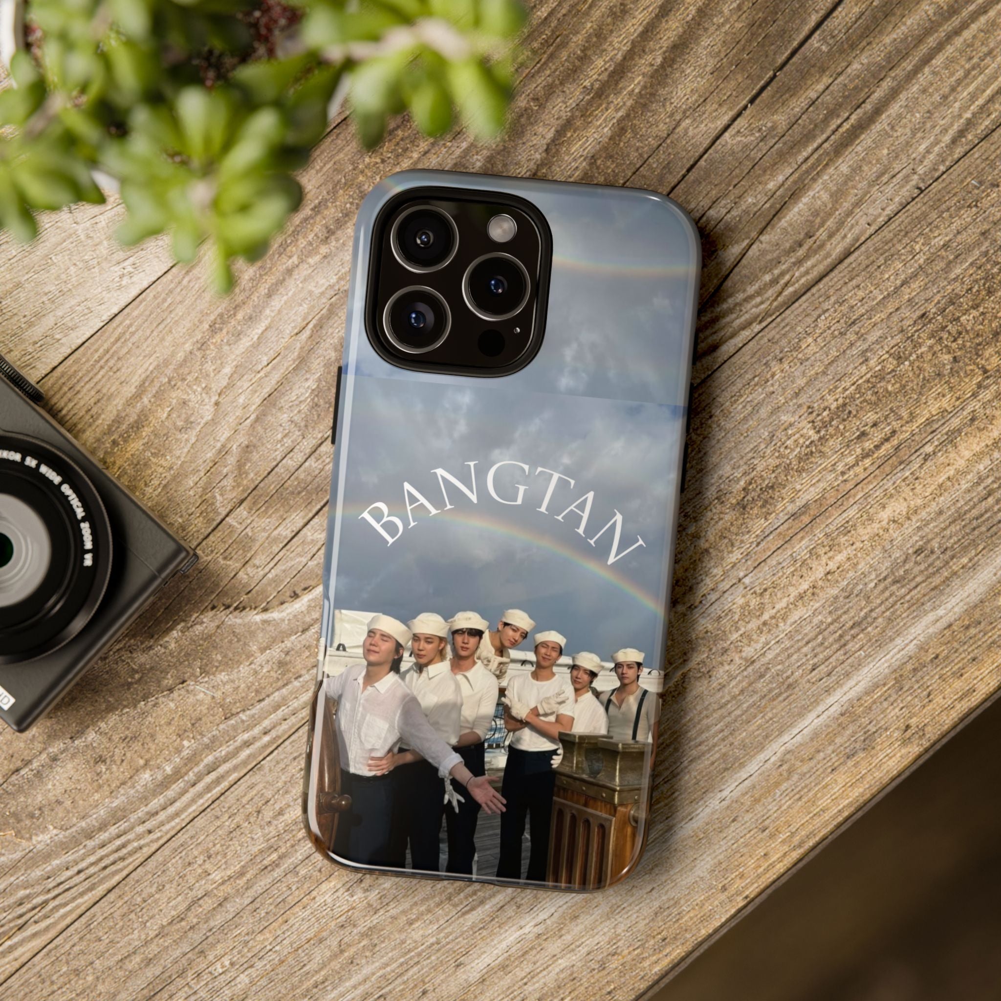Cute Sailor BTS Swim phone case for iPhone and Samsung, featuring Bangtan Sailor Arirang design by Printify.