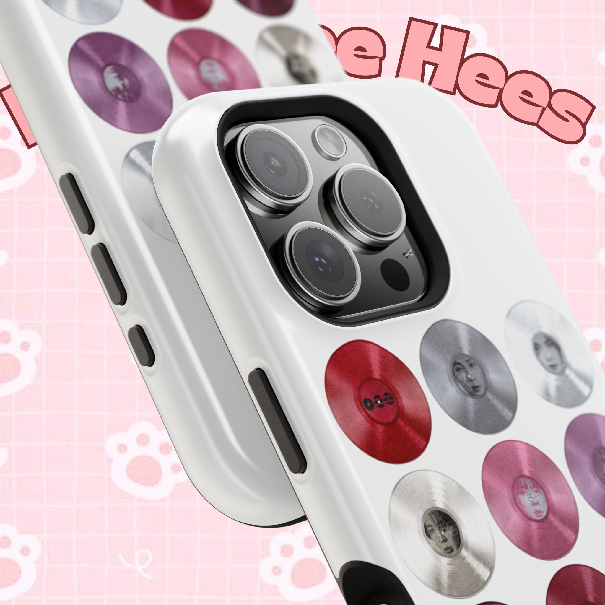 Impact-resistant phone case featuring Bangtan Arirang BTS vinyl record grid design, custom Printify BTS fan merchandise.