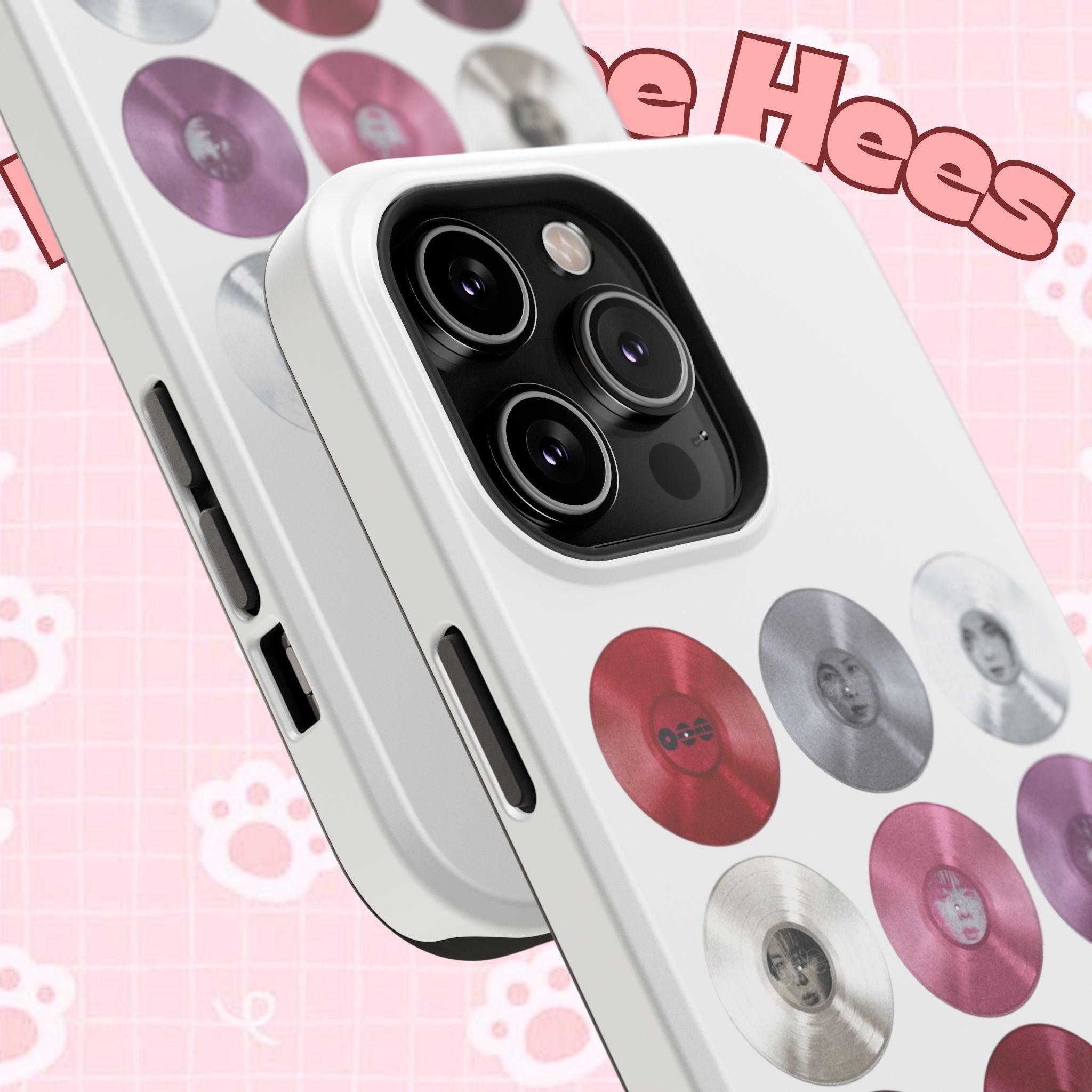 Printify BTS Arirang vinyl record grid phone case featuring impact-resistant design with BTS fan merch artwork.