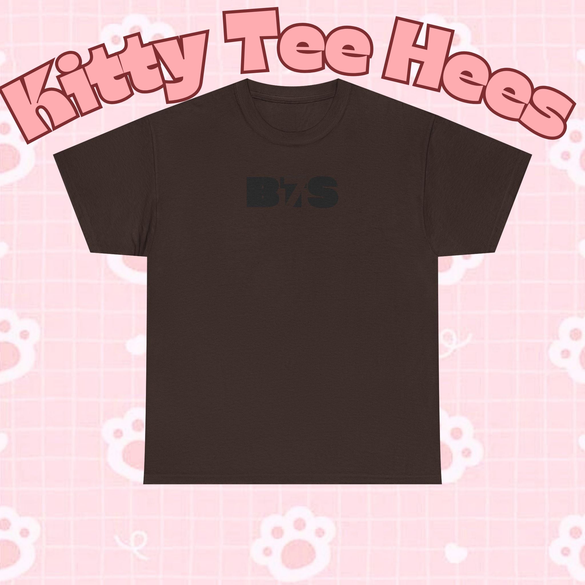 Black BTS Logo T-shirt featuring Bangtan emblem, minimal design, casual K-Pop band shirt from Printify.