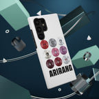 Impact-resistant phone case featuring Bangtan Arirang BTS vinyl record grid design, perfect for BTS fans.