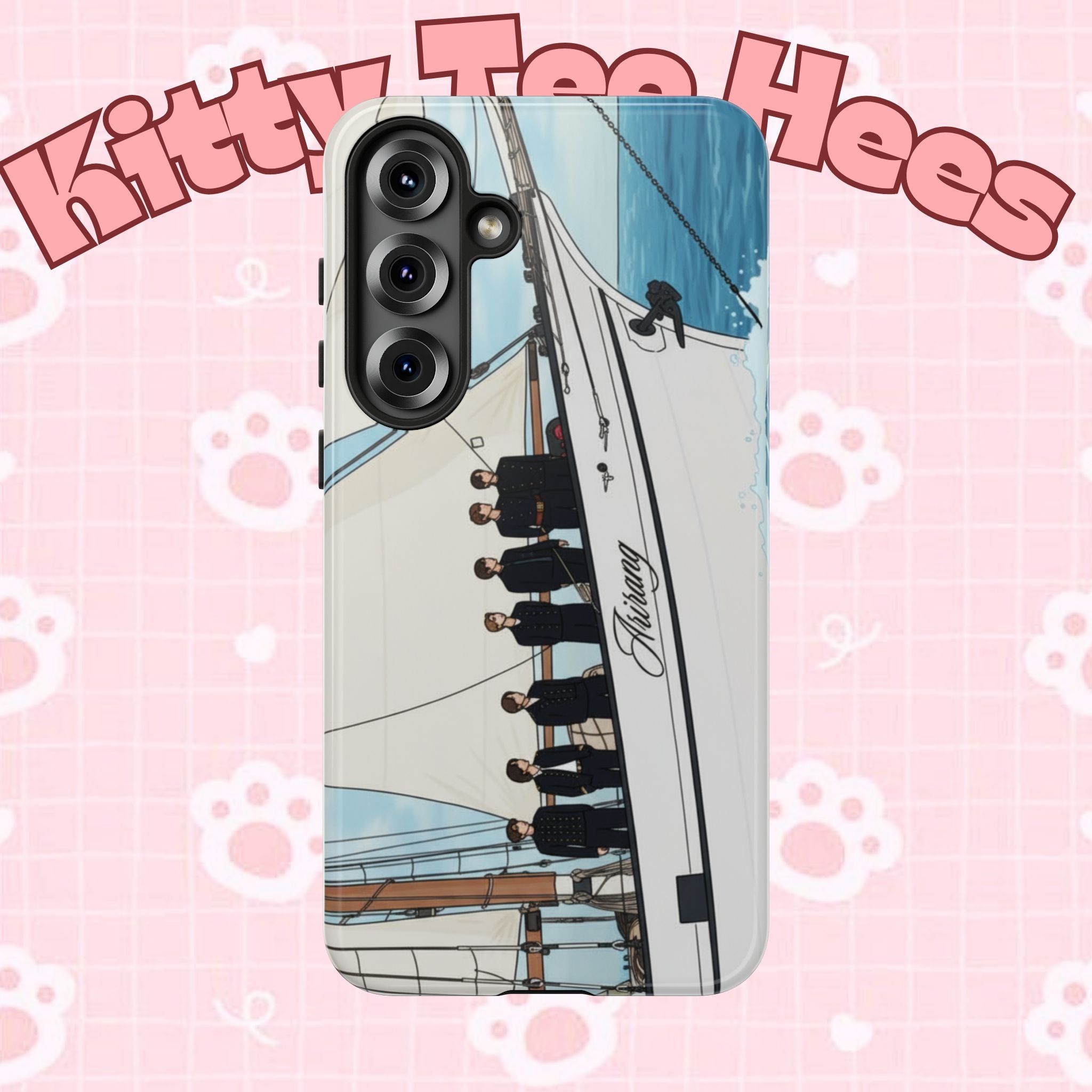 BTS Arirang swim-themed phone case for iPhone 17 and Samsung, tough custom print with concert and Bangtan design by Printify