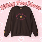 Funny Cat Cozy Pullover Sweatshirt | Cat Illustration, Cozy Vibes, Christmas 2025 gift, pet lovers - Kitty TeeHees