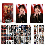 High-quality Jung-Kook Kpop J-K idol Lomo card set with 60+32 stickers, featuring vibrant images for fans and collectors.