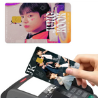 Jung Kook K-pop poster and anime sticker skin cover case for debit and credit cards, featuring colorful artwork and durable material.