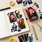 Kpop Jung-Kook lomo card set featuring high-quality photocard stickers and collectible merch for Jung K-pop fans.