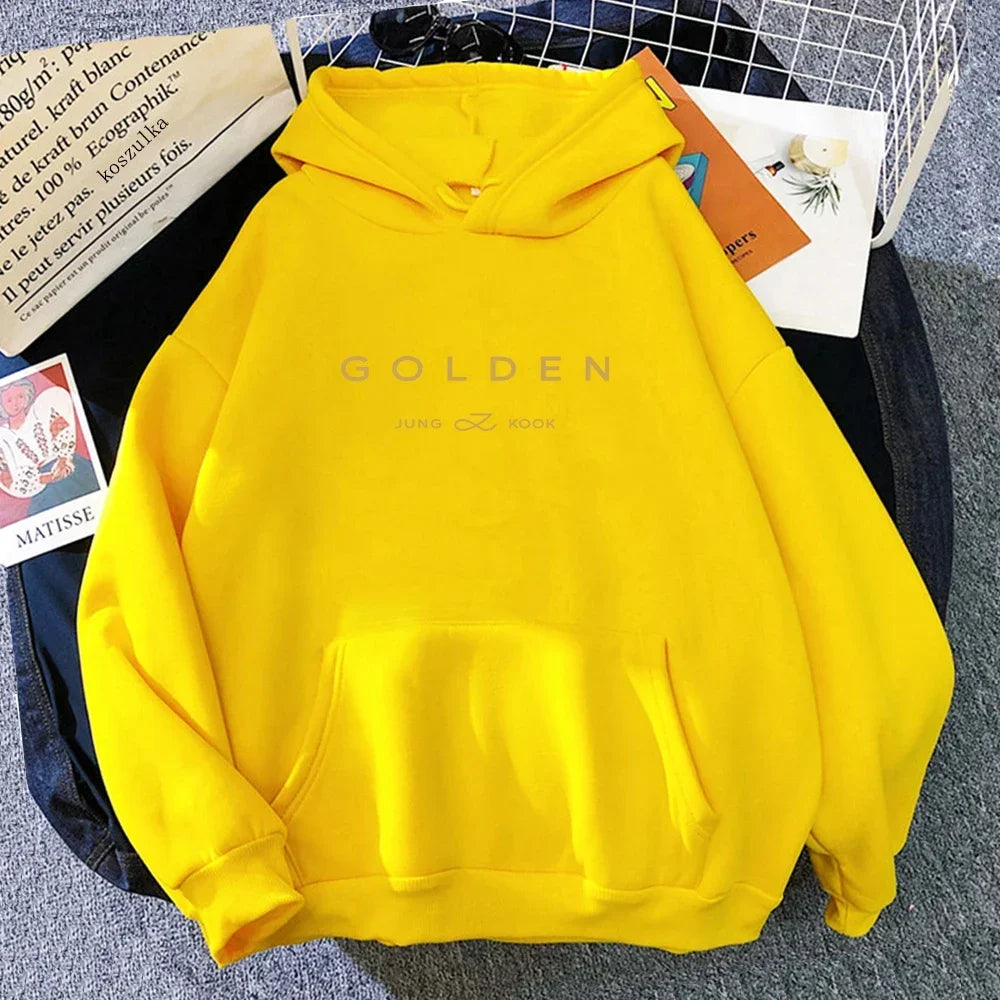 Unisex JungKook Seven Hoodie by Kitty TeeHees featuring letter print, fleece material, suitable for autumn and winter wear