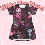 Draculaura Monster High T-Shirt Dress, Gothic Black Cat Apparel - Kitty TeeHees