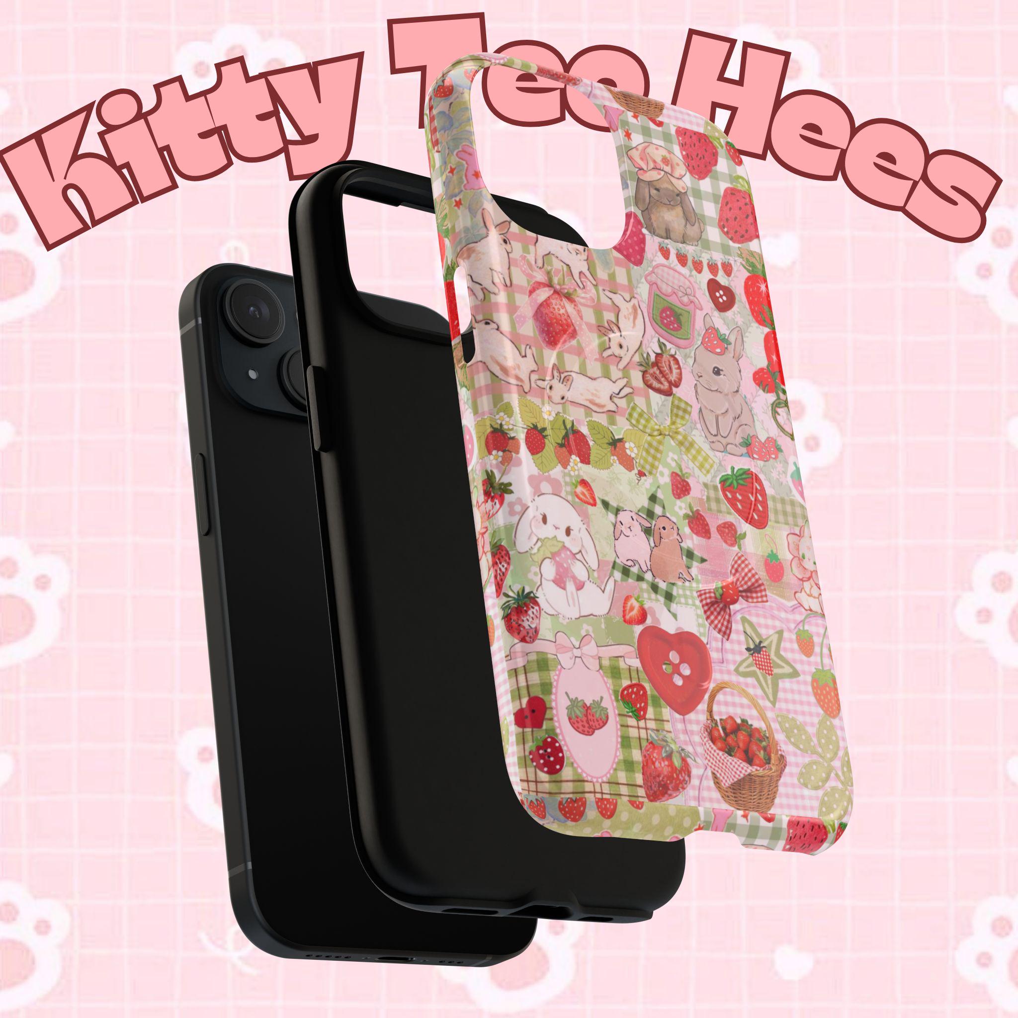 Strawberry Bunny MagSafe Case Tough Magnetic Case | Phone Protection - Kitty TeeHees