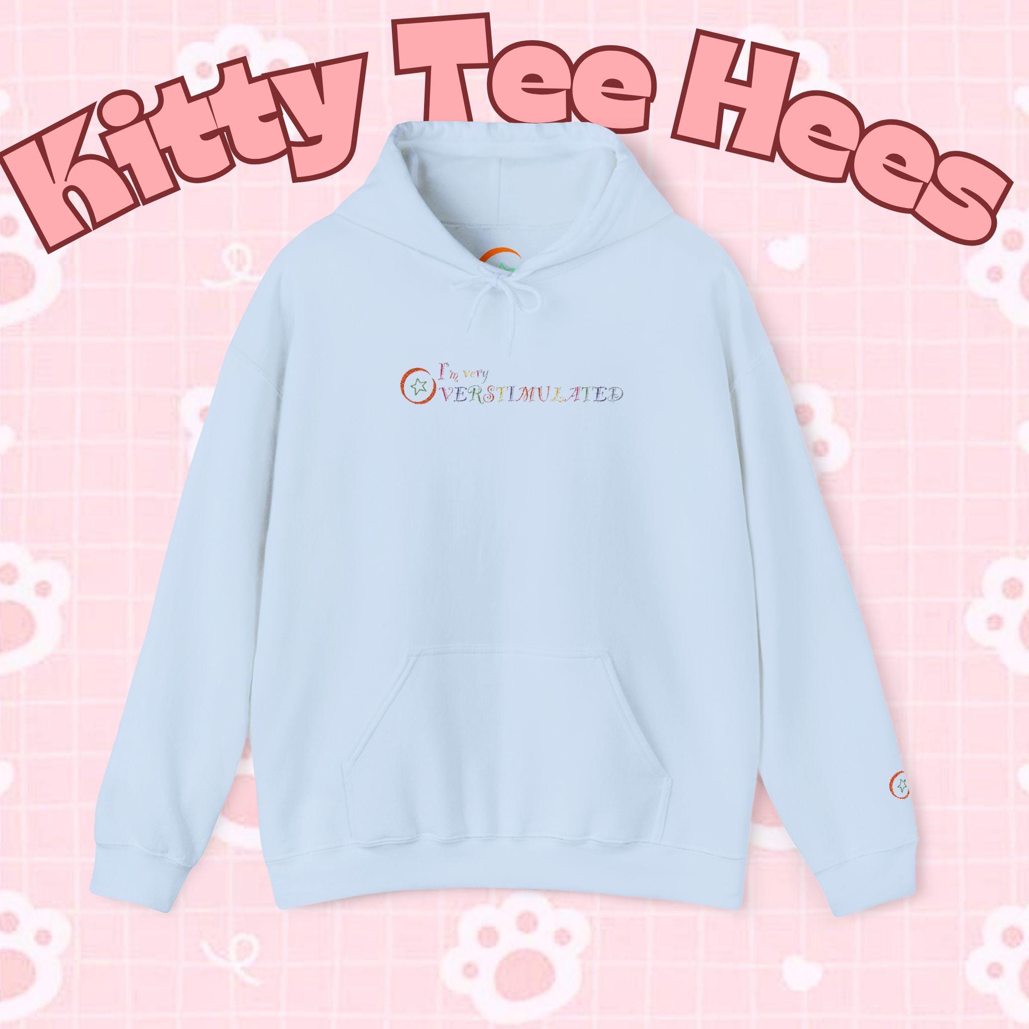 Overstimulated funny hoodie, cool Christmas hoodie, cozy gift, lonely fashion. - Kitty TeeHees