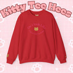 Funny Cat Cozy Pullover Sweatshirt | Cat Illustration, Cozy Vibes, Christmas 2025 gift, pet lovers - Kitty TeeHees