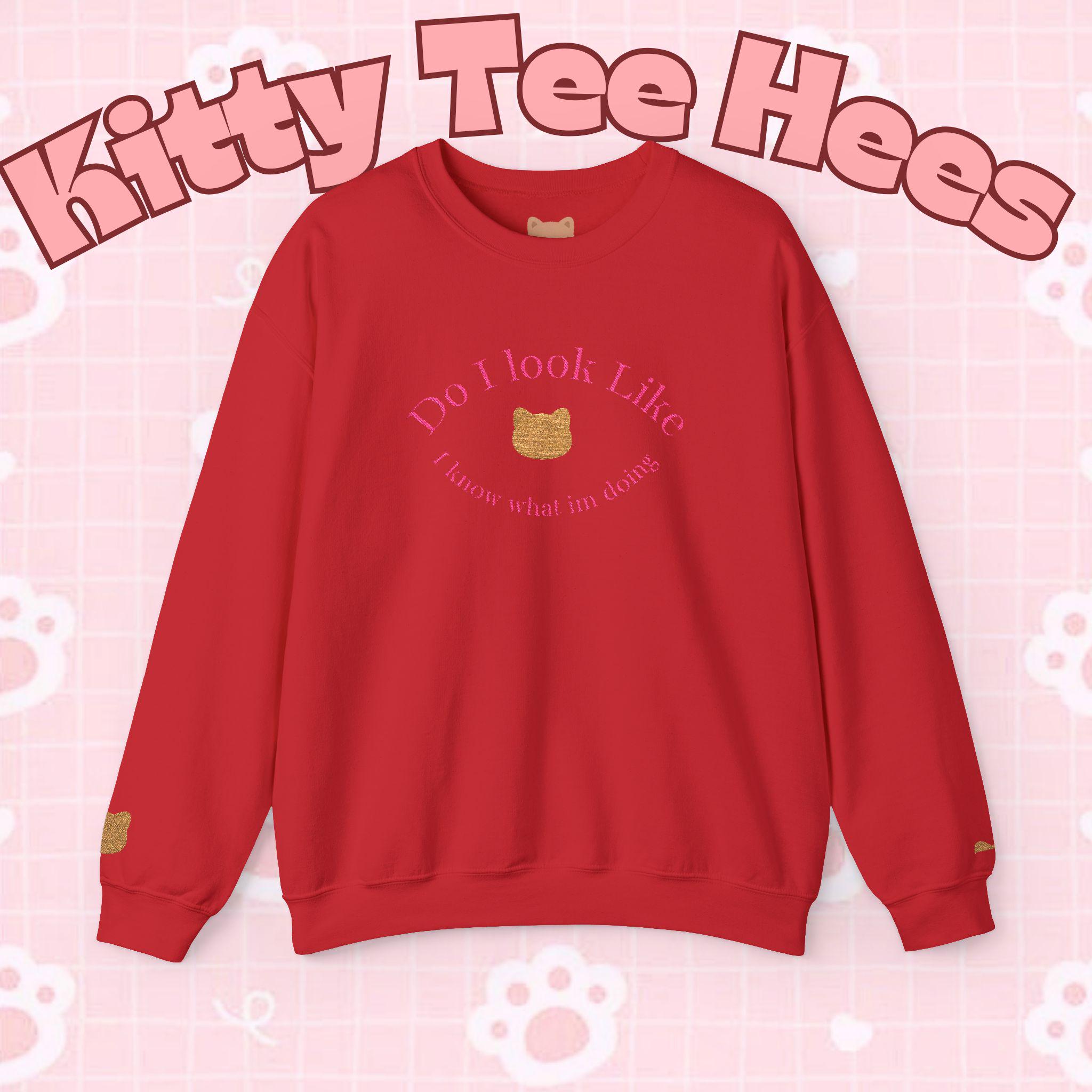 Funny Cat Cozy Pullover Sweatshirt | Cat Illustration, Cozy Vibes, Christmas 2025 gift, pet lovers - Kitty TeeHees