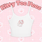 Coquette Kitty Tank Top, Women's Summer Spaghetti Strap Camisole - Kitty TeeHees