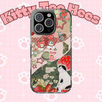 Strawberry head cat phone case, iphone 17 case,Cute Animal Clear Phone Case, Whimsical Nature Design, Perfect Gift for Cat Lovers - Kitty TeeHees