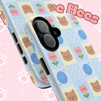Cat Pattern Tough Cases, Christmas Gift, iPhone 17, Samsung, Protective Phone Cover - Kitty TeeHees