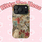 Newsprint Vintage Maximalist Impact-Resistant Case, iphone 17 case | Retro Newspaper Aesthetic - Kitty TeeHees
