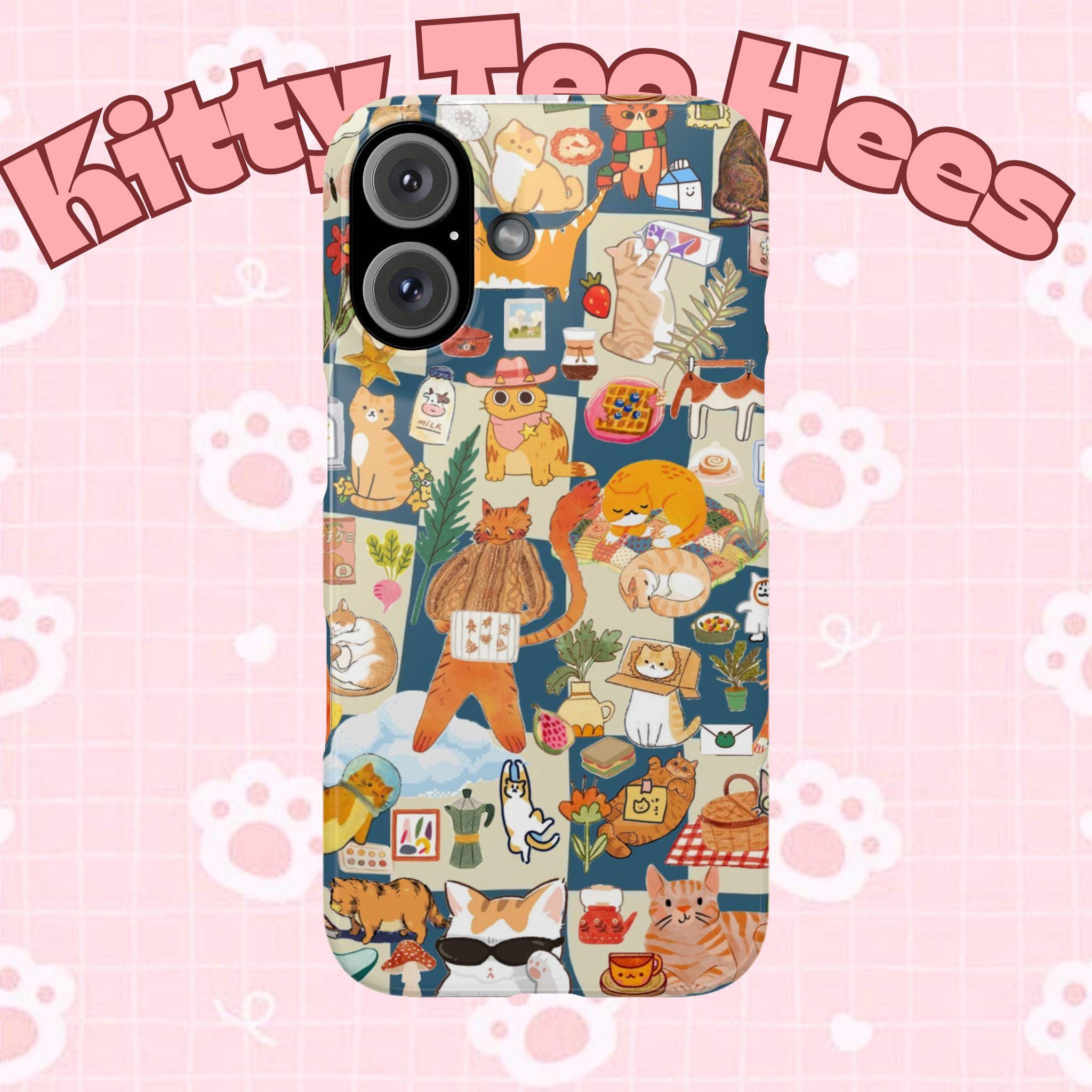 Orange Cat Phone Case: Slim, Lightweight, and UV Protected - Kitty TeeHees