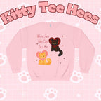 Cats in Love Crewneck Sweatshirt, cat perspn hoodie, Cozy Cat Lover Fashion, catlady sweater - Kitty TeeHees