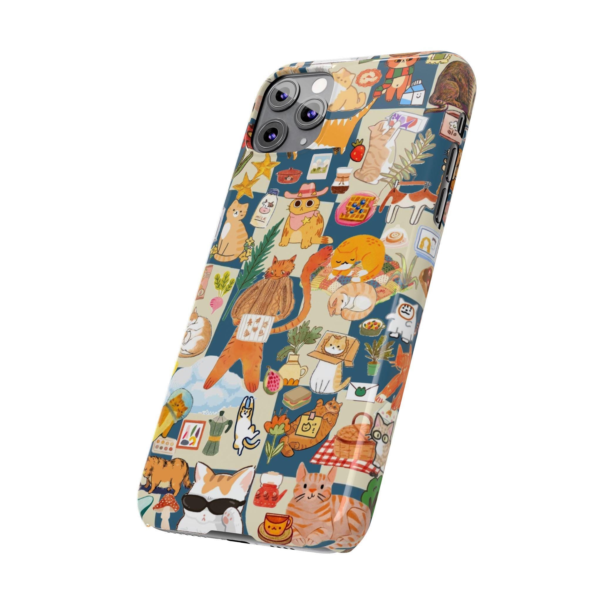 Orange Cat Phone Case: Slim, Lightweight, and UV Protected - Kitty TeeHees