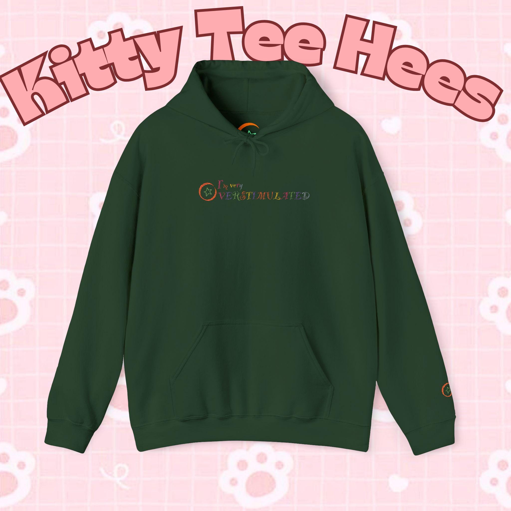 Overstimulated funny hoodie, cool Christmas hoodie, cozy gift, lonely fashion. - Kitty TeeHees
