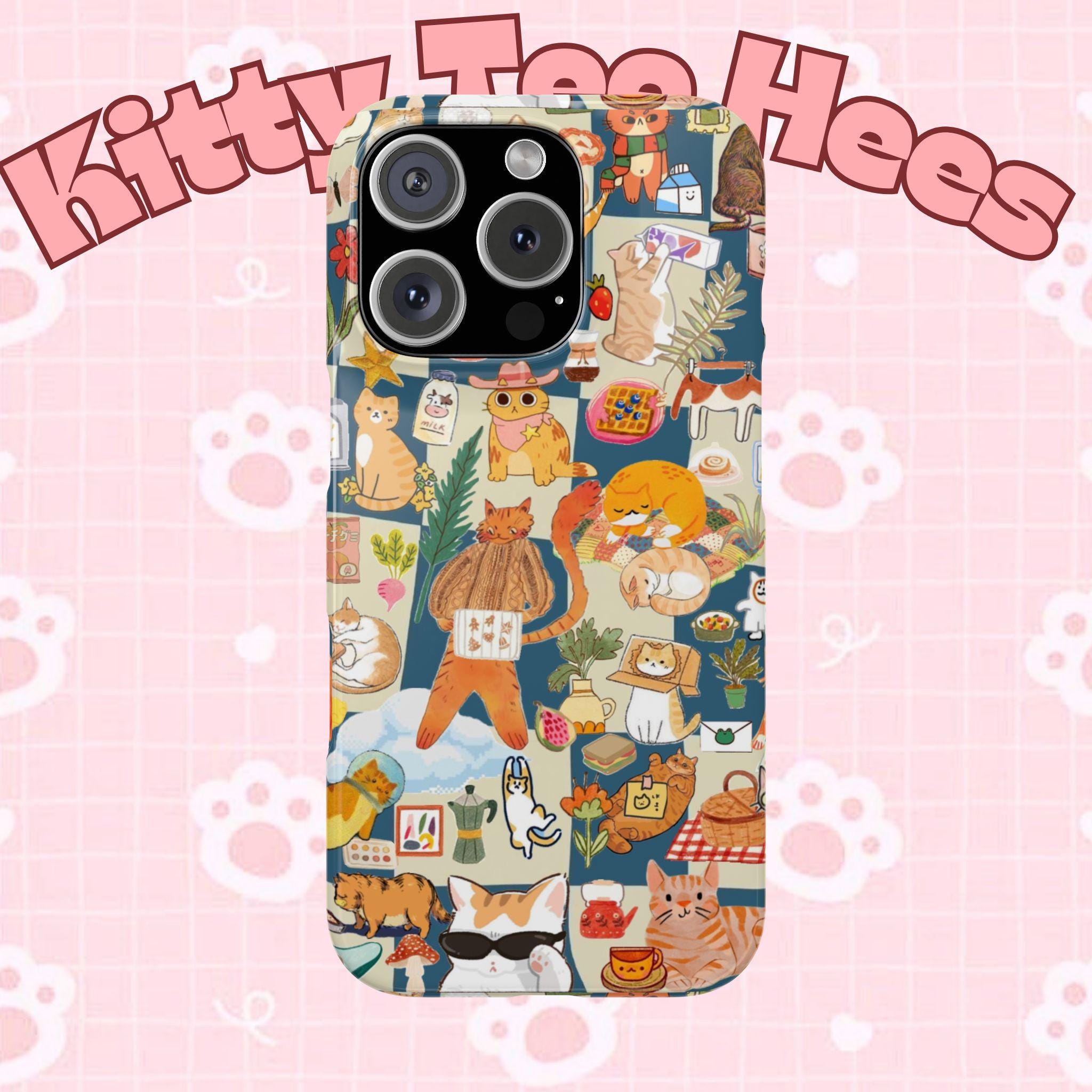 Orange Cat Phone Case: Slim, Lightweight, and UV Protected - Kitty TeeHees