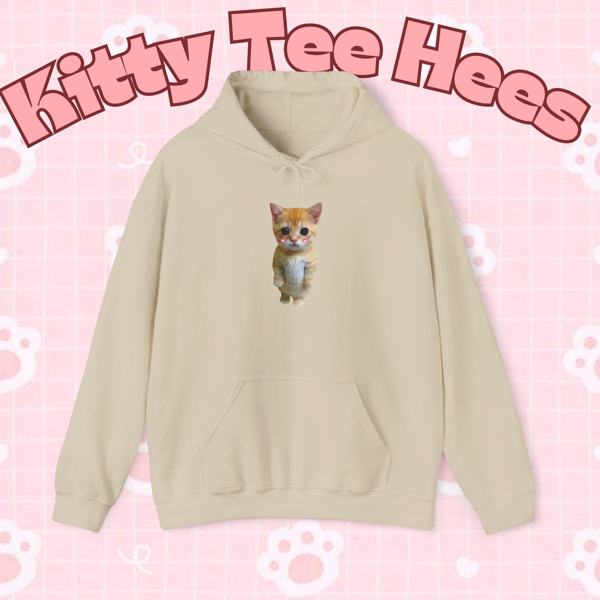 Funny Standing Cat Hoodie, Pet Lover Sweatshirt - Kitty TeeHees