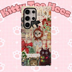 Christmas Cats phone case | festive kitten collage iPhone case - Kitty TeeHees