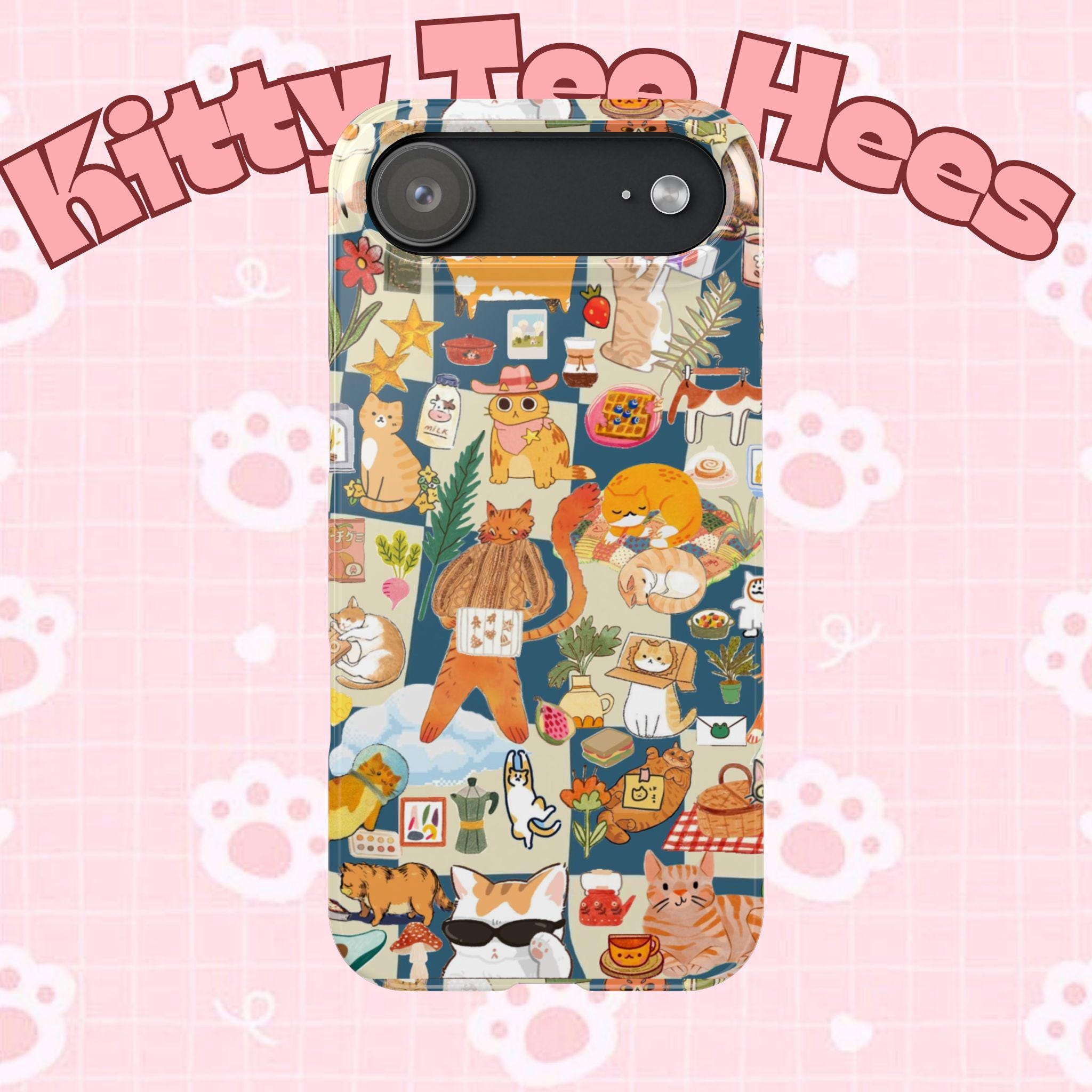 Orange Cat Phone Case: Slim, Lightweight, and UV Protected - Kitty TeeHees